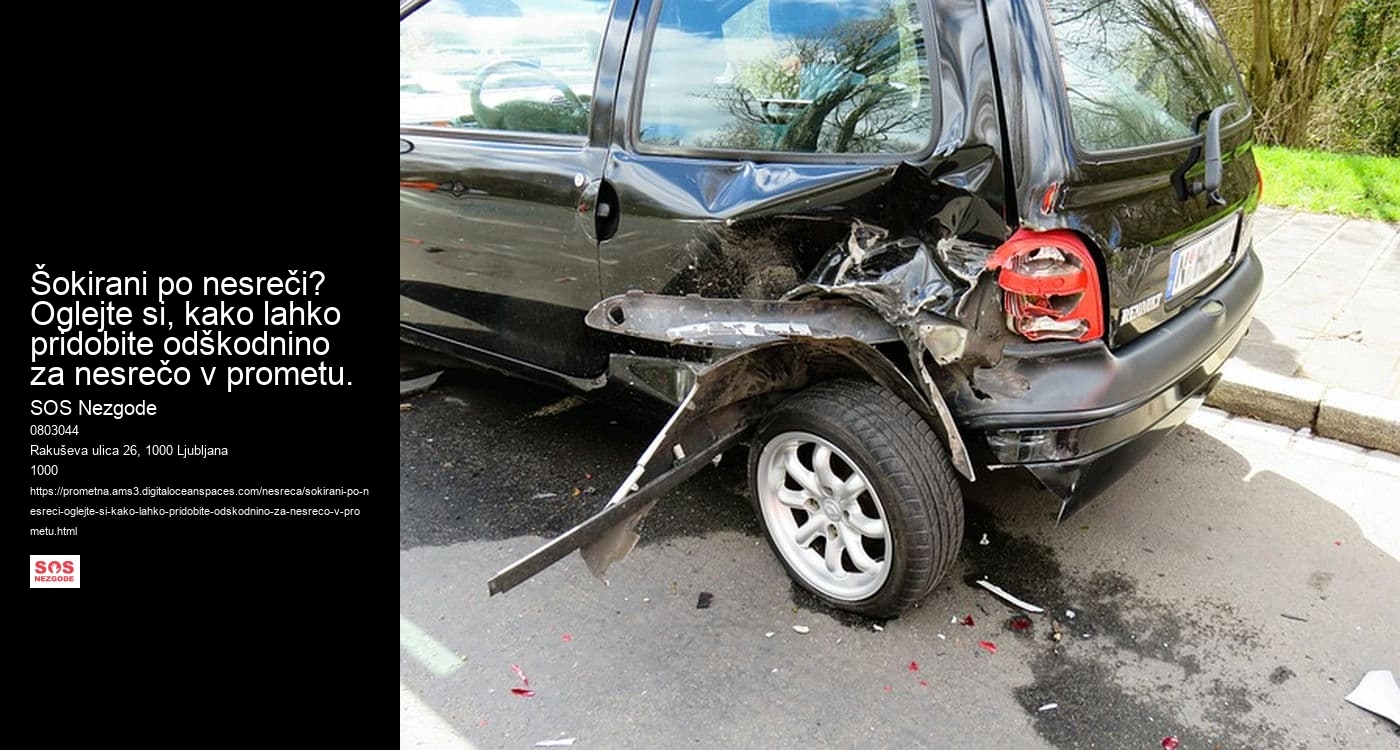 Šokirani po nesreči? Oglejte si, kako lahko pridobite odškodnino za nesrečo v prometu. 